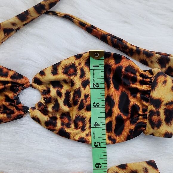 Joues de Sable NEW Bikini Set Hanna Leopard Animal Print Swim Suit Bathing Small - Picture 7 of 9